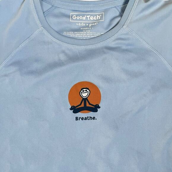 Life is Good Womens Large Tech T Shirt Top Activewear Breathe Athleisure Tee - Picture 2 of 12